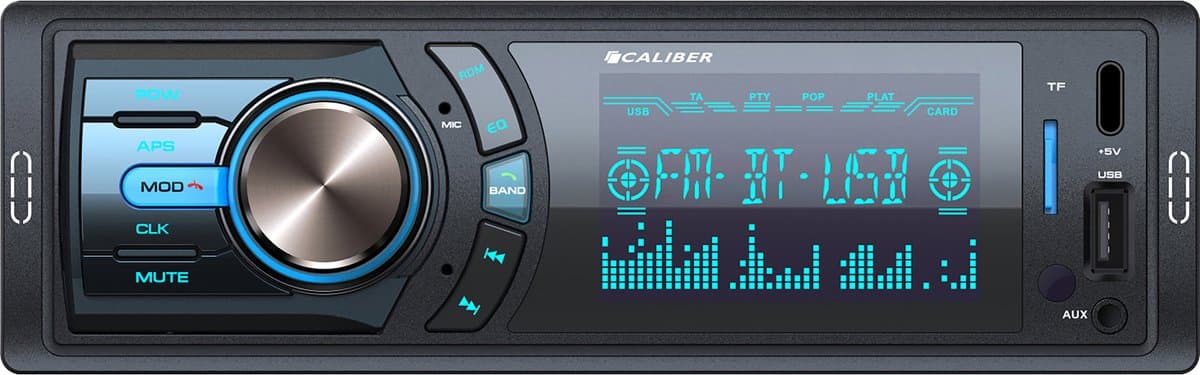 Caliber Autoradio met Bluetooth - Audio Streamen - 1 din Autoradio - Handsfree bellen - USB Oplaadpoort - 4 x 75 Watt (RMD057) — afbeelding 1