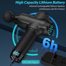 Voorjaars Aanbieding: LifeLoom® - Sport en Relax Massage Apparaat - Massage Gun - Professioneel 14mm Slag - Spiermassage - Triggerpoints - LCD Screen - 12 Massagekoppen — thumbnail 4