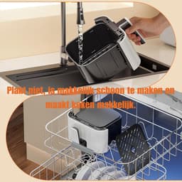 Mini Airfryer - Airfryer - Heteluchtfriteuse - Compact - Wit - ‎26cm x 21cm x 28cm — thumbnail 5