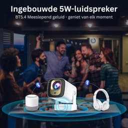White-Label® Mini Beamer - Projector met Wifi - Bluetooth — thumbnail 2