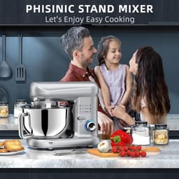 Multifunctionele Keukenmachine 1500 W - 5,5 L - 6 Snelheden - Planetaire Menging - Met Deeghaak en Garde — thumbnail 3