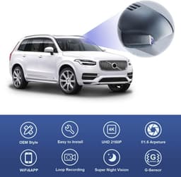 Dash Cam 4K WiFi Compatibel met Volvo XC90 (2016-2022) - Botsingsdetectie en Eenvoudige Installatie — thumbnail 4