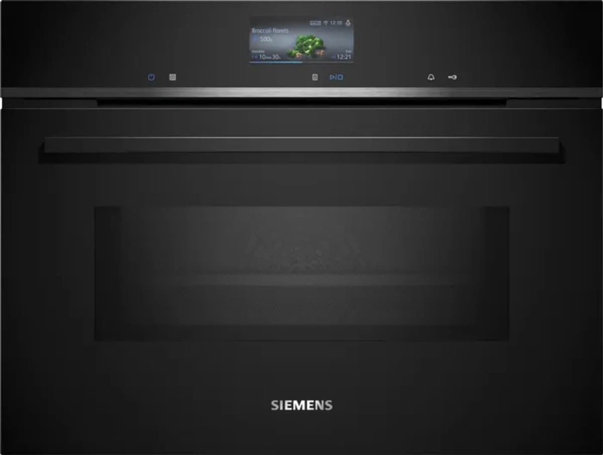 Siemens CM736G1B1 - iQ700 - Compacte Inbouw bakoven met magnetron - 60 cm x 45 cm - Air Fry-functie: voor perfect en gezonde gefrituurde gerechten - Home Connect - Eenvoudige reiniging — afbeelding 1