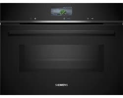 Siemens CM736G1B1 - iQ700 - Compacte Inbouw bakoven met magnetron - 60 cm x 45 cm - Air Fry-functie: voor perfect en gezonde gefrituurde gerechten - Home Connect - Eenvoudige reiniging