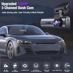 Dashcam 3-kanaals 1080P voor en binnen met auto — thumbnail 4