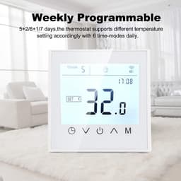 Slimme WiFi Thermostaat met Touchscreen voor Elektrische Verwarming, Waterboiler of Gasketel — thumbnail 4