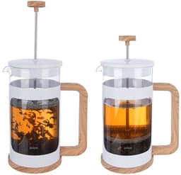 Orion Whiteline - Glazen Koffie- en Thee Zaparzacz - 650 ml - Tweekleurig - Borokrzemisch Glas — thumbnail 3