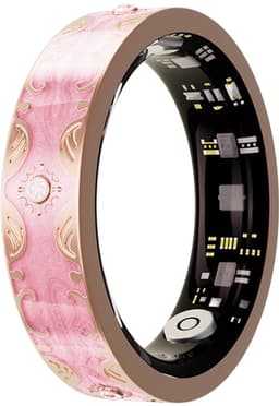 WizBay Premium Select® Bohemian Smart Ring - Cherry Blossom Pink - Hartslag, Slaap en Zuurstofmeting - Activiteitstracker - Maat 7 — thumbnail 1