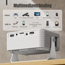 Quvo® Mini beamers - Projector - Mini beamer - Wit - 14cm x 11cm x 6cm — thumbnail 4