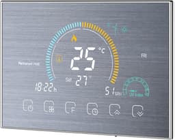 Slimme WiFi Thermostaat voor CV-ketel en Vloerverwarming – App Bediening, Spraakbesturing & Weergave Buitenlucht — thumbnail 1