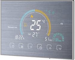 Slimme WiFi Thermostaat voor CV-ketel en Vloerverwarming – App Bediening, Spraakbesturing & Weergave Buitenlucht
