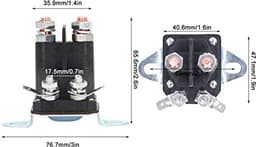 DC12V Starter Solenoïde Relais, Elektromagnetisch Relais Koper Waterdicht 117 1197 Vervanging voor Grasmaaier Vervangende Onderdelen en Accessoires — thumbnail 3