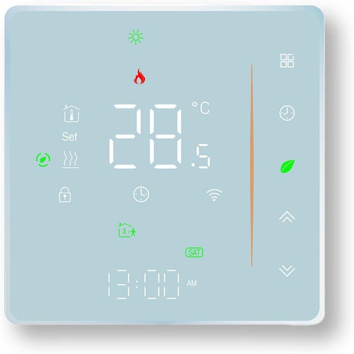 Slimme Wi-Fi Thermostaat met Touchscreen voor Boilerverwarming - Programmeerbaar & Spraakbediening — afbeelding 1