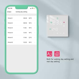 Programmeerbare WiFi Thermostaat Beok Intelligente Tuya APP Water Warmte LCD Touch Screen TGW60W-WIFI-WP - Wit — thumbnail 5