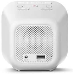 Philips TAR4406 - Klokradio - Spiegelende afwerking - Digitale FM-tuner - USB-telefoonoplader - Wit — thumbnail 2