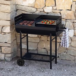 Houtskoolgrill met dubbele grill voor optimaal grillplezier — thumbnail 4