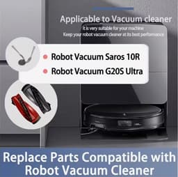 10R Accessoires voor Roborock Saros 10R, Qrevo CurvX Robotstofzuiger en Dweil, 1 Set Hoofdborstel, 2 HEPA-filters, 4 Zijborstels, 4 Dweilkussens, 6 Stofzakken — thumbnail 5
