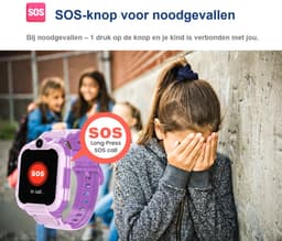 SavelineKids GPS Horloge Met gratis Simkaart en gratis mini tracker - SOS Knop - NL TALIGE EIGEN APP - Afluisteren - Elke polsmaat - HD Camera - Whatsapp en SMS - Videobellen - Smartwatch Kind - GPS Tracker Kind - Smartwatch Kinderen - Saveline kids — thumbnail 5