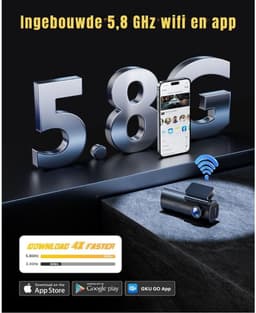 Quvo® Dashcam Voor en Achter - Dashcam - Parkeermonitor - Nachtzicht - Zwart- 5cm x 10cm x 4cm — thumbnail 3