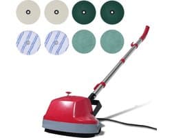 vidaXL 5-in-1 Tweekoppige vloerschrobber & polijstmachine