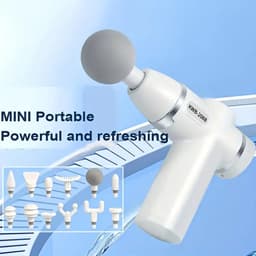 12 massagekoppen mini gezichtspistool oplaadbare nekmembraan spiermassager massagepistool nieuw product — thumbnail 5
