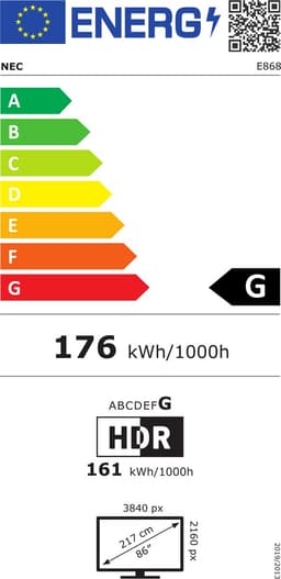Monitor Videowall NEC E868 86" LED — thumbnail 3