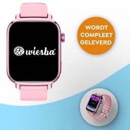 Wiesba WB13 - smartwatch kinderen - gps horloge kind - kinderhorloge bellen - gps tracker kinderhorloge - kinderhorloge met gps - kinderhorloge - Roze — thumbnail 1