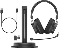 Bluetooth-headset BT-900, Multipoint, oplaadstation, ENC, draadloos, zwart. — thumbnail 5