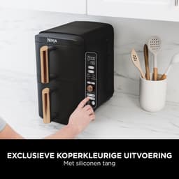 Ninja Double Stack XL Airfryer (SL400EUCP) – 9,5L – Verticale Airfryer met 2 Lades & 4 Bereidingsniveaus – Ruimtebesparend – 6 Functies – Incl. Tang – 8 Porties — thumbnail 5