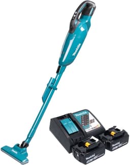 Makita DCL 284 FRT2 accustofzuiger 18 V 0,73 l borstelloos + 2x accu 5,0 Ah + oplader — thumbnail 1