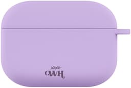 xoxo Wildhearts siliconen hoesje geschikt voor AirPods Pro (2) - Silicone Case (Paars) - Beschermhoes met clip - Optimale bescherming - Paars / Lila — thumbnail 1