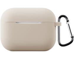 Coverup Hoesje - Geschikt voor AirPods Pro 3 Hoesje - Coverup Siliconen AirPods Case met Sleutelhanger - Khaki