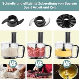 Multifunctionele Keukenmachine met 800 W - Hakmolen, Kneedmachine en Meer — thumbnail 4