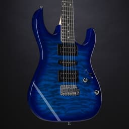 Ibanez GRX70QA‑TBB – GIO Series Elektrische Gitaar – Transparent Blue Burst – HSH Pickups — thumbnail 2