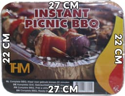 THM Instant PIcnic wegwerp BBQ - Grill oppervlak 27 x 22 cm - 16 stuks — thumbnail 2