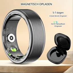 DrPhone RingSense V3 – Smart Ring - Europese ringmaat 54 - 5ATM Waterdicht – Slaapmonitor – Hartslagmeter - SpO2 + Case - Zilver — thumbnail 5
