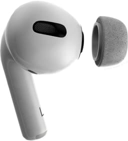 Foam eartips geschikt voor Airpods Pro (2) - licht grijs - 6× Mix (2×S + 2×M + 2×L) - zachte memory foam opzet oortjes - foamigo® — thumbnail 2