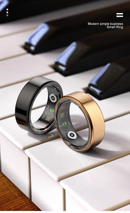 DrPhone RingSense V2 - Smart Ring - Europese ringmaat 59 - IP68 Waterdicht - 24-Uur Hartslagmonitoring – Slaapmonitor – Stappenteller – Mobiele App - Zilver — thumbnail 4
