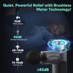 arboleaf Mini Massage Gun Deep Tissue 5 Speed Muscle Massage Gun with 4 Massage Heads, 3200rpm Powerful Small Massage Guns, Super Quiet Percussion Massager for Muscle Pain Relief — thumbnail 4