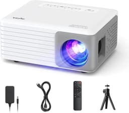 Full HD 1080P Mini Beamer op Statief - Voor Home Theater - 5500 Lumen - 55000 Uur LED - Smartphone HDMI USB Laptop Firestick AV PS5 Beamer — thumbnail 1
