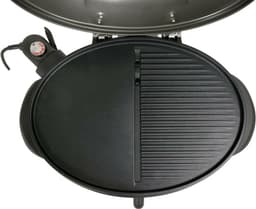 LUND 2-in-1 Elektrische Grill/BBQ - 2400W - Met Deksel & Thermometer - Combinatie Bakplaat & Grillplaat - Staande Grill & Tafelgrill - Voor Binnen & Buiten — thumbnail 5