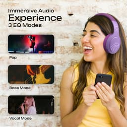 PowerLocus P19 Bluetooth Koptelefoon - Koptelefoon Draadloos - tot 70 Uur Speeltijd en met Aux Kabel - Over Ear Hoofdtelefoon - 3 EQ-Modi - Met Draagtas - Purper — thumbnail 4