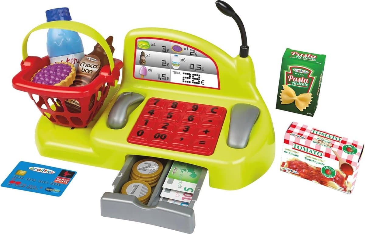 Speel Supermarktkassa met Scanner en Boodschappenmand - Kinderspeelgoed voor Peutertjes — afbeelding 1