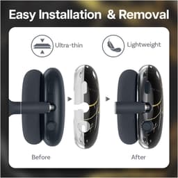MMOBIEL Beschermhoes voor AirPods Max Hoofdtelefoons – Zachte TPU Oorschelpen Beschermhoes – Anti-Kras Beschermende Cover – Keramisch Zwart — thumbnail 2