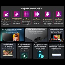 Blackview MEGA 2 Tablet Sets - Android 15 - 4G LTE+WiFi - 12 Inch - 36GB RAM - 256GB - Widevine L1 - 9000mAh - Grijs — thumbnail 4