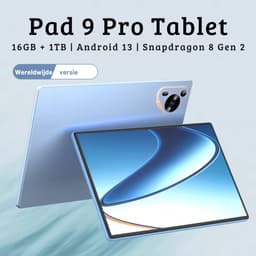 Pad 9 Pro 10.1 Inch 2K Volledig Scherm 16GB+512GB Snapdragon 8 Gen2 Android 24mp + 48Mp High-Performance Tablet - Zwart — thumbnail 1