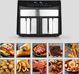 Dubbele Airfryer - Dubbele Mand - Dual Cook - Heteluchtfriteuse — thumbnail 5