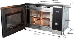 Inbouw grill magnetron CONTINENTAL EDISON CEMO25GINE Zwart RVS L59.5 x H38.8 x D40.1 cm 25L — thumbnail 3