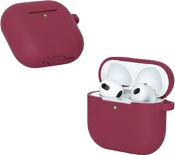 ShieldCase Siliconen Hoesje Geschikt voor Airpods 4 - Siliconen Case voor Apple Airpods 4 Case Hoesje - Burgundy — thumbnail 2