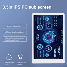 35 Inch IPS USB Mini-scherm AIDA64 Computer Temp Monitor Draagbaar Oogbescherming PC CPU Data Monitor 320 X 480 (Wit) - Monitor voor Computer Temperatuurmeting . — thumbnail 2